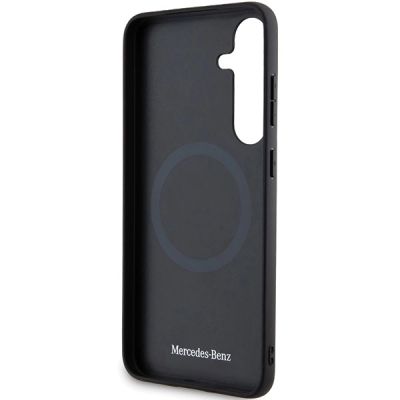 7. Mercedes Leather Textured & Plain MagSafe case for Samsung Galaxy S24+ - black