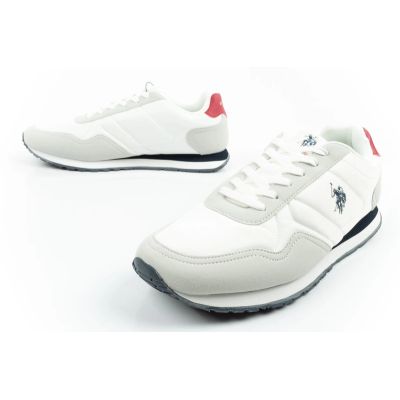 8. US Polo Assn sports shoes sneakers men's fashionable comfortable white