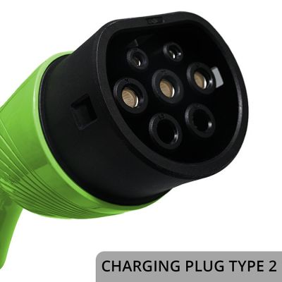 5. Mobile charger for electric cars EV with regulation 2 in 1 Type 2, 3.5kW, 230V, LCD, LED, 5m