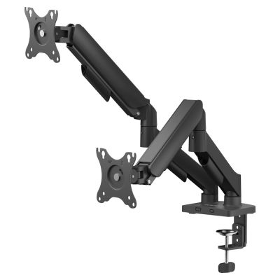 7. SAVIO DOUBLE DESK MOUNT FOR MONITORS 17"-32" 2X 2-9 KG ON SPRING UM-04