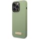 2. Guess Silicone Logo Plate MagSafe case for iPhone 14 Pro Max - green