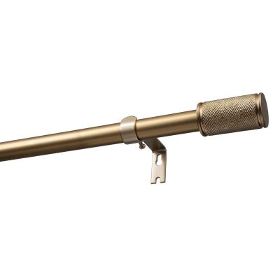 Extendable Single Curtain Rod Ø 19 mm GAMA Gold 140–220 cm KOWALSKI
