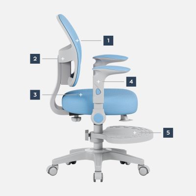 11. Junior 5.0 Blue Swivel Chair