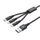 UNITEK USB 3IN1CHARGING CABLE (C, LIGHTNING, MUSB)