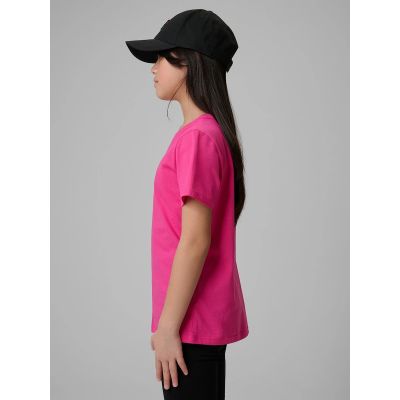 5. Regular plain girls' T-shirt 4F 4FJRSS26TTSHF3554-12S