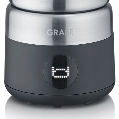 2. Graef MS802 Automatic Milk Frother/Warmer Black, Stainless Steel