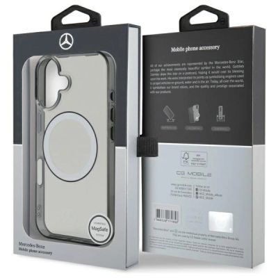 8. Mercedes Printed Logo MagSafe iPhone 16 Case - Clear