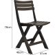 21. SET OF 4 FOLDABLE PLASTIC CATERING CHAIRS KOMODO ANTHRACITE