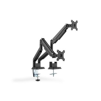 11. Double desk arm (clamp) 2xLCD max. 32" max. 2x9kg tilt and swivel black