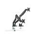 11. Double desk arm (clamp) 2xLCD max. 32" max. 2x9kg tilt and swivel black