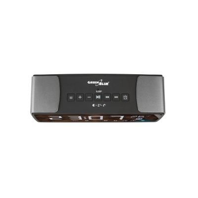 2. GREENBLUE BLUETOOTH 4.2 ALARM RADIO, FM, AUX-IN, 6W, TEMPERATURE, ALARM, CLOCK, 2200MAH BATTERY GB200