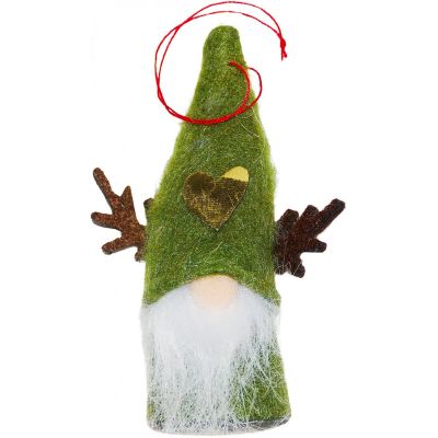 CHRISTMAS DECORATIVE PENDANT 9CM GREEN SANTA CLAUS