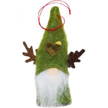 CHRISTMAS DECORATIVE PENDANT 9CM GREEN SANTA CLAUS