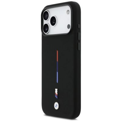 2. BMW M Silicon Tricolor Line MagSafe Case for iPhone 17 Pro Max - Black