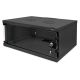 19" 4U wall-mounted network cabinet, SOHO 241 x 540 x 400 mm, glass door, black, unassembled, 60 kg