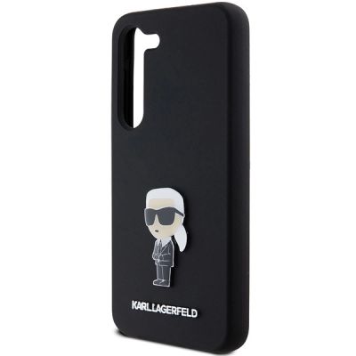6. Karl Lagerfeld Silicone Ikonik Metal Pin case for Samsung Galaxy S24 - black