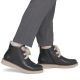 12. Women's leather ankle boots, black Rieker 71100-00
