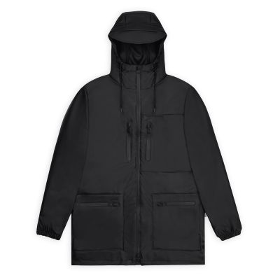 Rains CARGO LONG JACKET W3 12060 01 BLACK