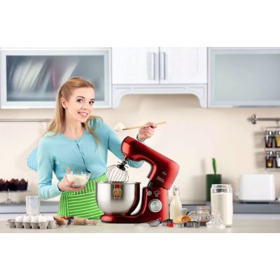 37. ELDOM WRK1250 SHEF PLANETARY ROBOT, 800W, TRY ATTACHMENTS FOR WHIPPING, MIXING, KNEADING, METAL BOWL 5 L 8 SPEEDS + PULSE