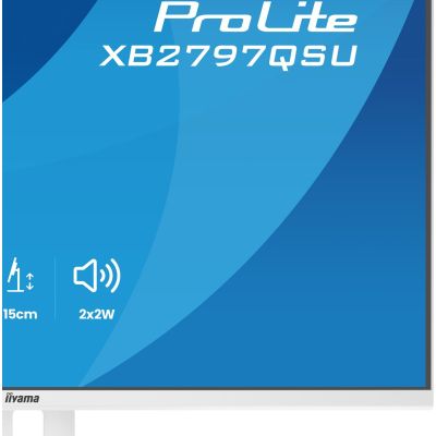 36. iiyama ProLite XB2797QSU-W1 computer monitor 68.6 cm (27") 2560 x 1440 px Quad HD LED White