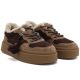 4. Brown and beige insulated leather platform shoes Kobbo 79665