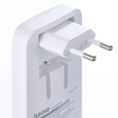 7. Hama GaN Charger 65W 2x USB-C 1x USB-A Foldable - White