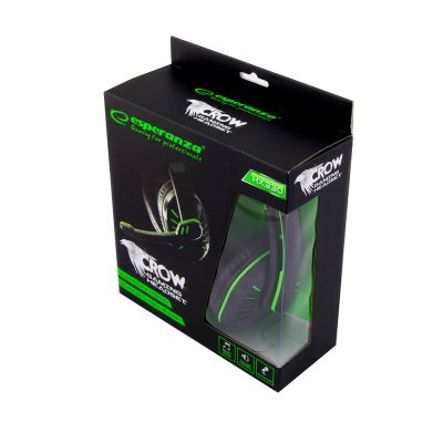 4. Esperanza CROW EGH330G headphones (black and green)