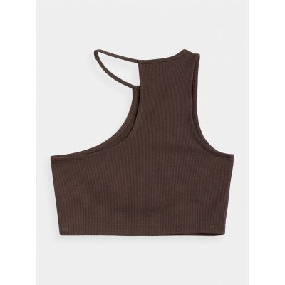 6. Women's asymmetrical one-shoulder crop top 4F