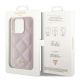 8. Guess Quilted Metal Logo case for iPhone 15 Pro Max - pink
