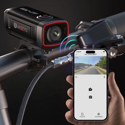 5. AKEEYO AKY-710S sports camera 4K video recorder for motorcycle handlebar - black