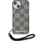 2. Karl Lagerfeld IML Mono KL Pattern & Cord case for iPhone 15 / 14 / 13 - black
