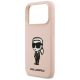 6. Karl Lagerfeld Silicone Karl Sketch & Logo MagSafe Case for iPhone 17 Pro Max - Pink