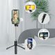 16. Selfie stick WR1YXS telescopic tripod 0.71m with round lamp - black