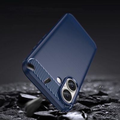 4. Carbon Case for iPhone 16 Silicone Case - Blue