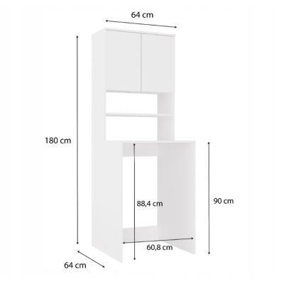 8. POLA MULTI WHITE WASHING MACHINE CABINET