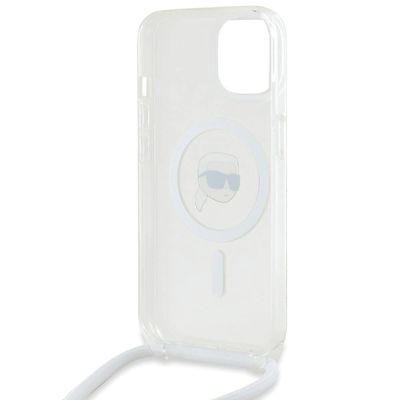 6. Karl Lagerfeld Crossbody IML Karl Head MagSafe case for iPhone 15 / 14 / 13 - transparent