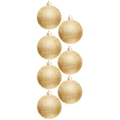 55. DECORATIVE PLASTIC BALL 6CM SET 35 GOLD