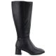 6. Black Sergio Leone KZ-31-S women's leather high-heeled boots