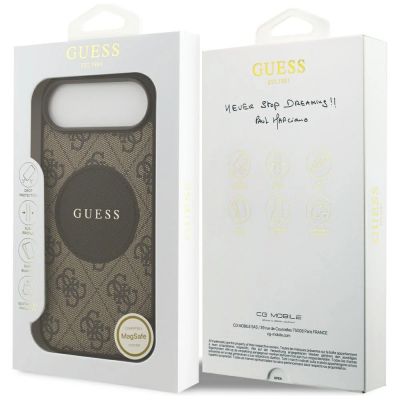 8. Guess 4G Circle Classic Logo MagSafe case for iPhone Air - brown
