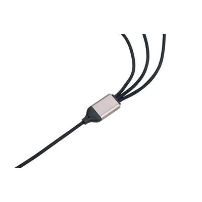 3. TROIKA DREIZACK PRO USB cable 1.2 m USB C USB C/Micro USB-A/Lightning 100 W Black, Gray