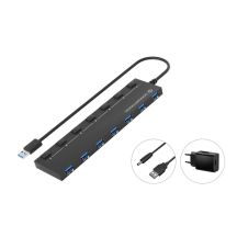 Conceptronic HUBBIES19BP USB 3.2 Gen 1 (3.1 Gen 1) Type-A 5000 Mbit/s Hubs and Hubs Black