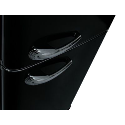 9. Ravanson LKK-250RB 250l Retro Refrigerator | LED lighting | Vintage style | 545 x 585 x 182 mm | Black
