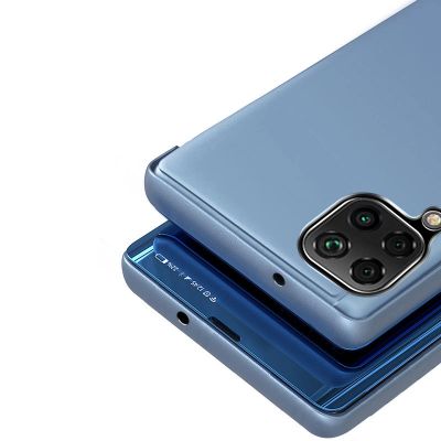 5. Clear View Case cover for Samsung Galaxy A22 4G blue