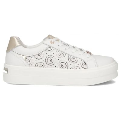 2. Filippo DP7668/26 white leather platform shoes