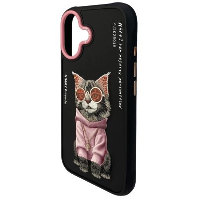 5. Nimmy Glasses Cool Cat case for iPhone 17 - black