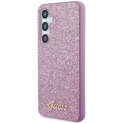 2. Guess Glitter Script case for Samsung Galaxy S24 - purple