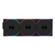 2. Lian Li UNI FAN TL Wireless LCD Lüfter fan, ARGB, PWM, 3er-Pack incl. Controller - Reverse Blade, 120mm, black