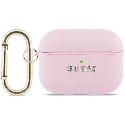 Guess Grained Classic Logo Case for AirPods Pro 3 - Pink