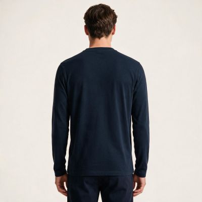 9. Paul&Shark Men's Cotton T-shirt Navy Blue 99311006-13 - Classic Cut, Logo