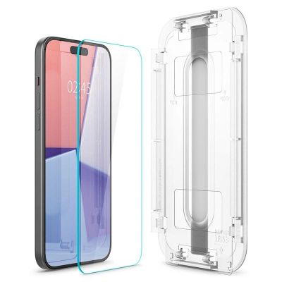 2. Spigen Glas.tR EZ Fit Tempered Glass for iPhone 15 Plus / 16 Plus